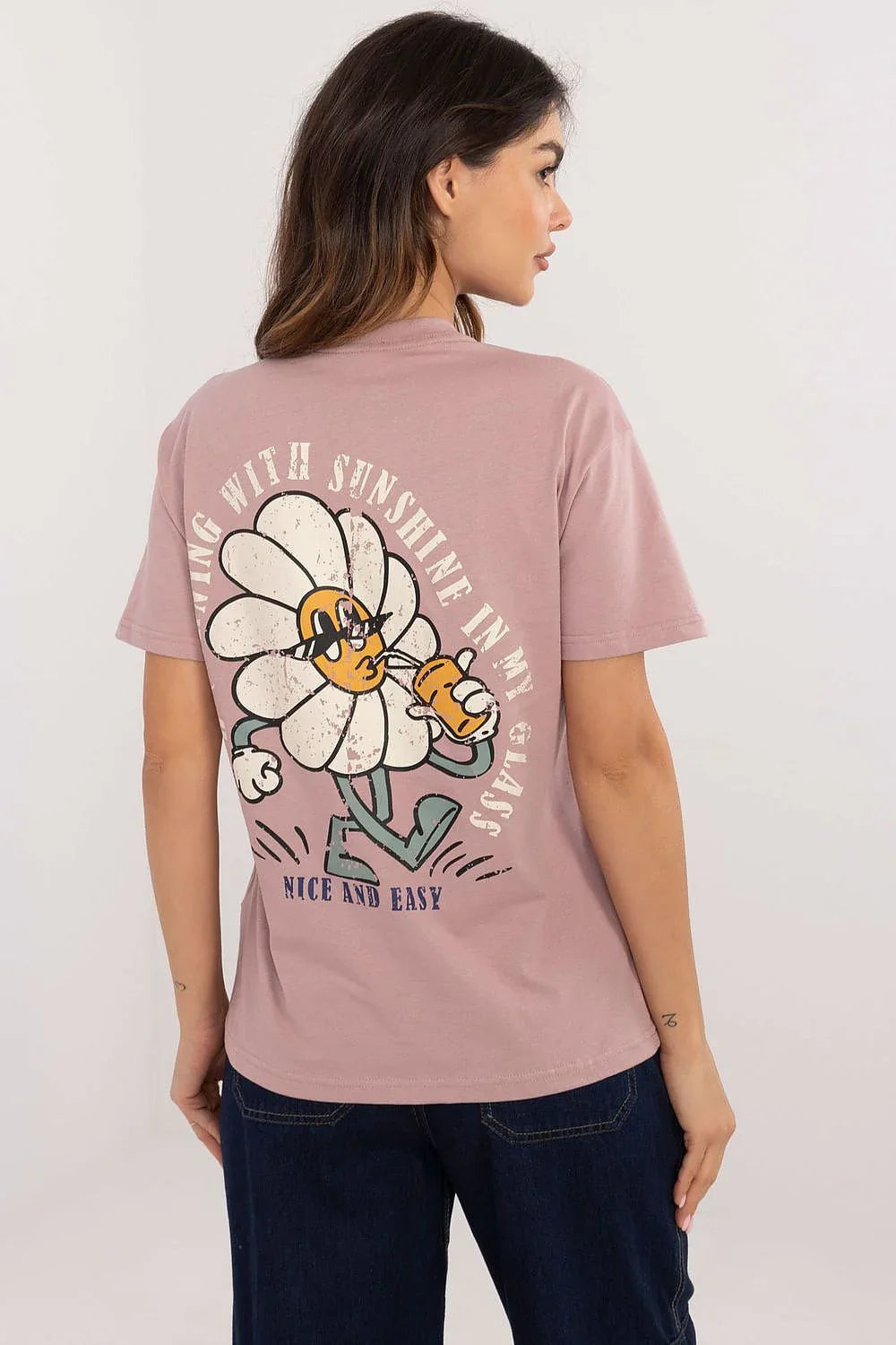 Women Crew-Neck Short-Sleeves T-Shirt – Breathable - Pink -Guocali