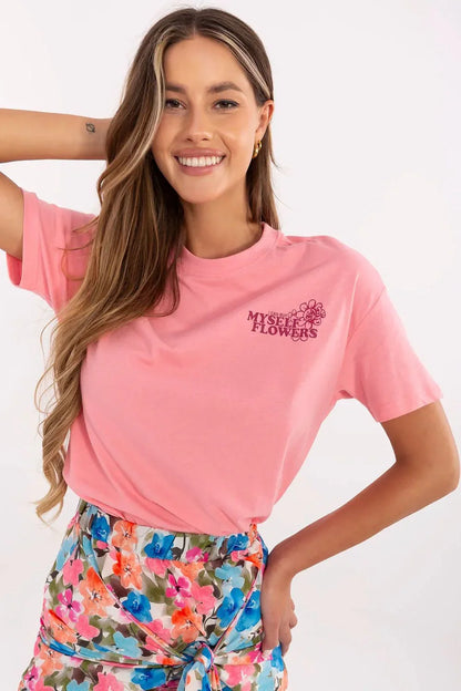 Women Crew-Neck Short-Sleeves T-Shirt – Breathable - Pink -Guocali