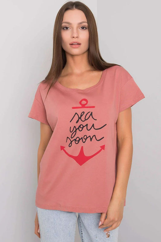 Women Crew-Neck Short-Sleeves T-Shirt – Breathable - Pink, Red, Black -Guocali