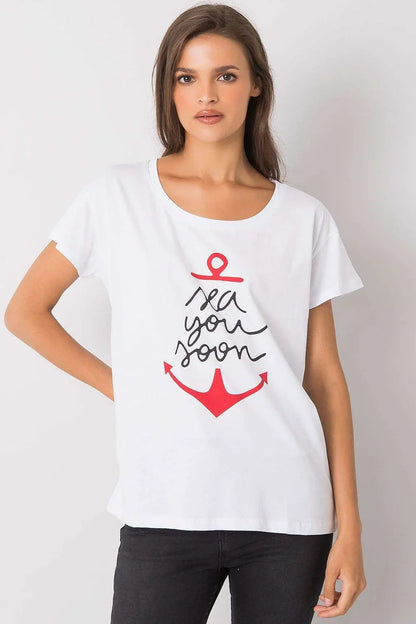 Women Crew-Neck Short-Sleeves T-Shirt – Breathable - White, Red, Black -Guocali