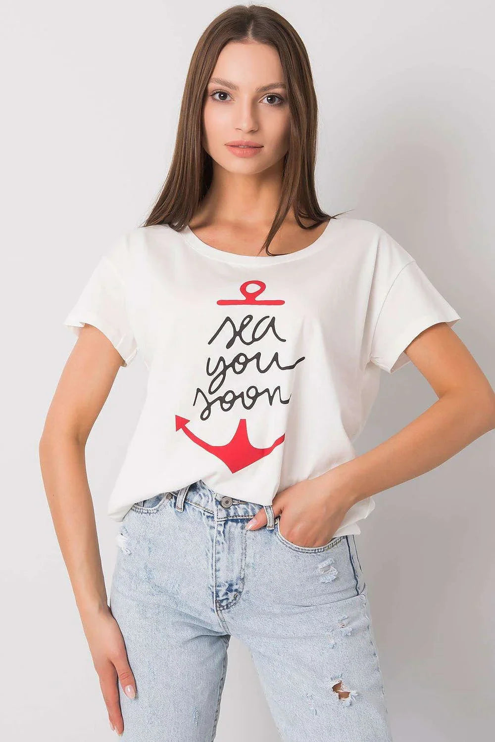 Women Crew-Neck Short-Sleeves T-Shirt – Breathable - White, Red, Black -Guocali