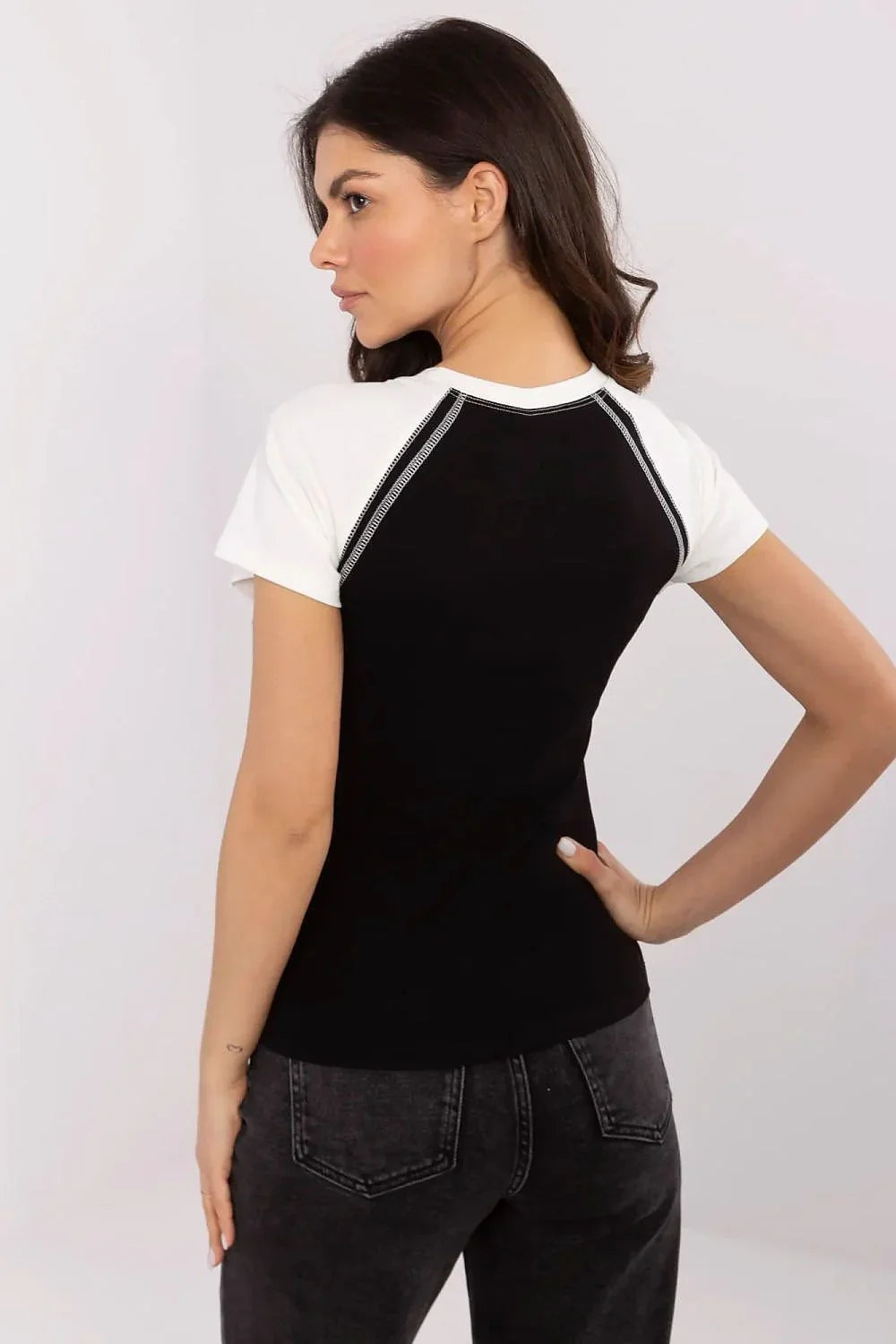 Women Crew-Neck Short-Sleeves T-Shirt – Stretchable, White