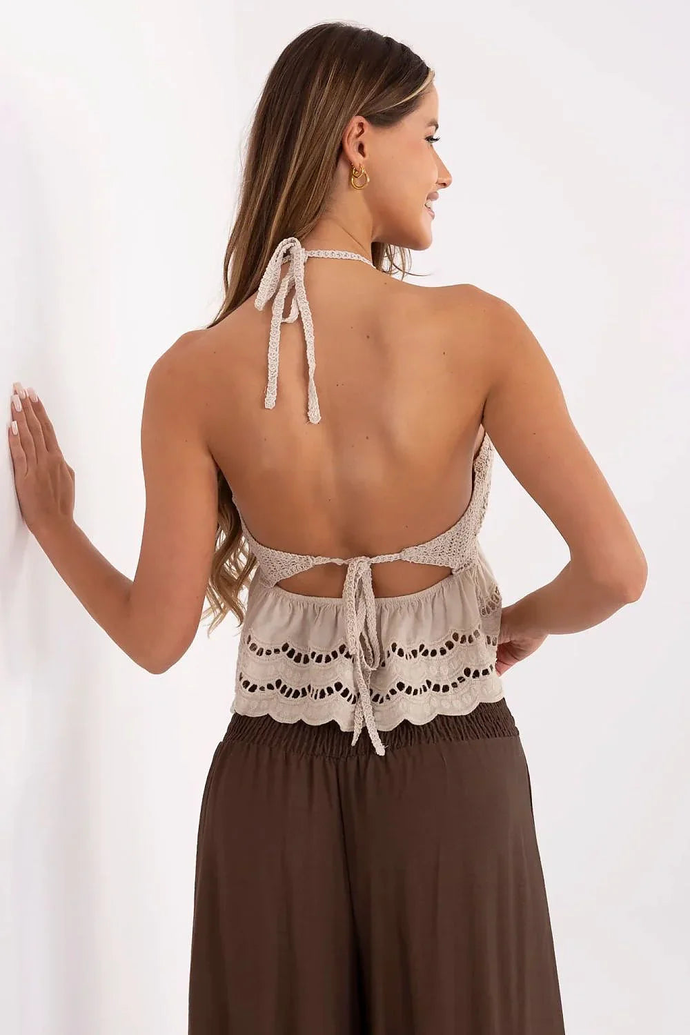 Women Crochet Top – Halter Top -Guocali