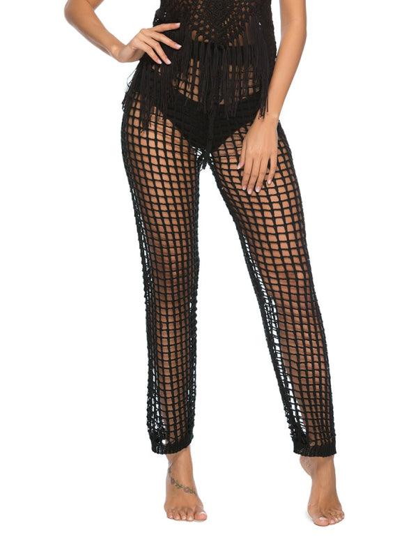 Women Hollow Knitted Beach Pants - Beach Pants - Guocali