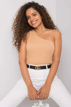 Women Knit Top – One-Shoulder Top -Guocali