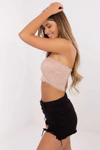 Women Lace Top – Strapless Sleeveless Top -Guocali