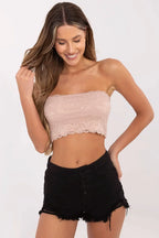 Women Lace Top – Strapless Sleeveless Top -Guocali