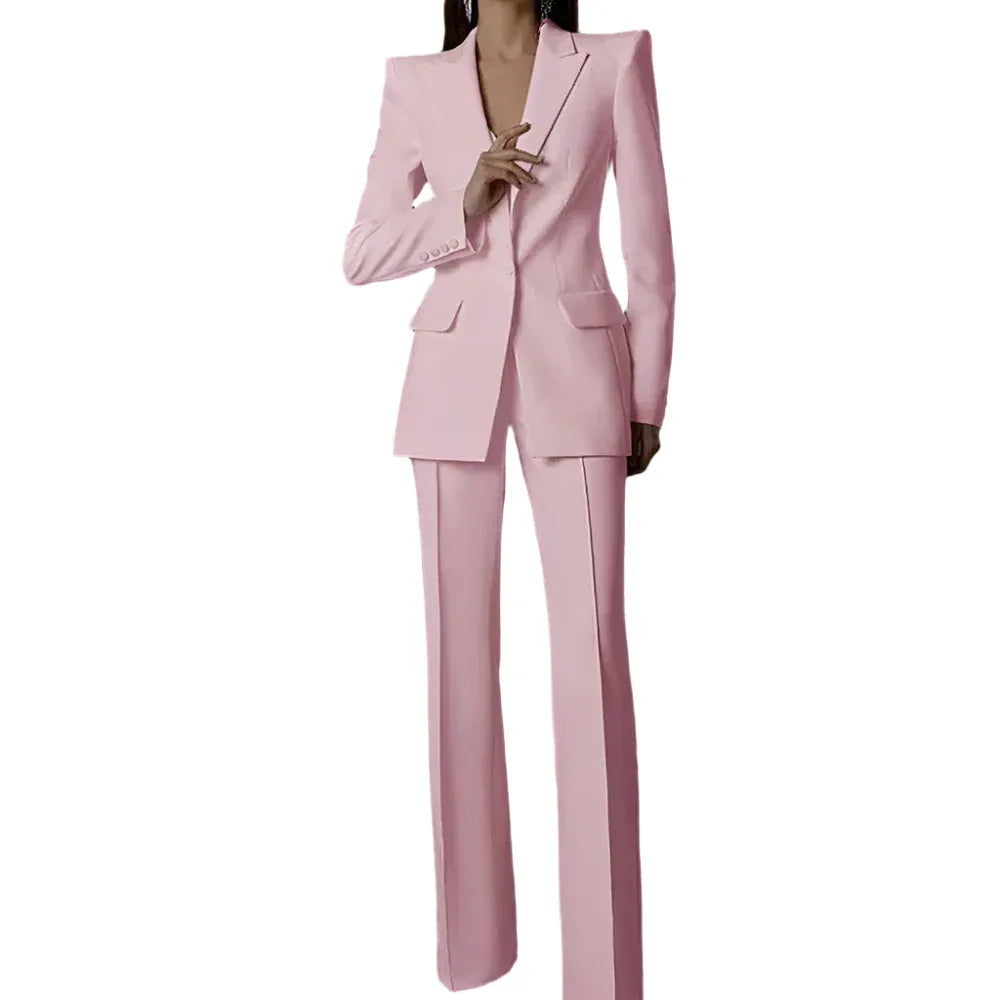 Women Pant Suit - 2-Piece Trouser Suit -Guocali