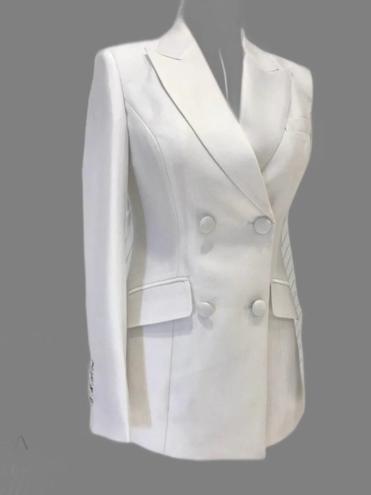 Women Pant Suit - Double-Breasted Trouser Suit -Guocali