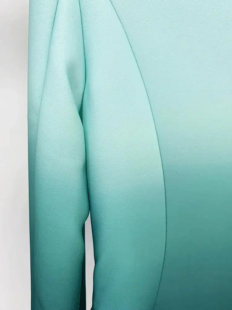 Women Pant Suit - Gradient Color, Flare Pants Trouser Suit -Guocali
