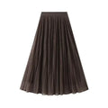 Women Pleated Skirt Reversible Mesh - Midi Women Skirt