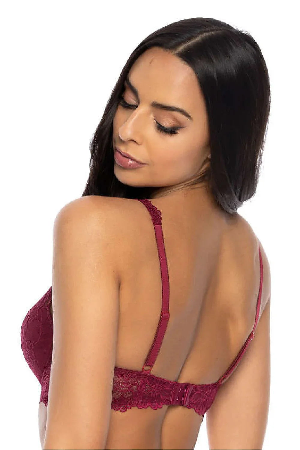 Women Plunge Lace Underwire Bra - Guocali