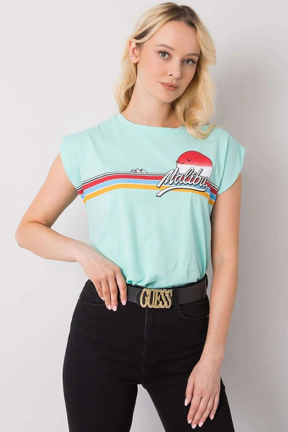Women Round-Neck Short-Sleeves T-Shirt – Breathable - Blue, Red, Yellow, White -Guocali