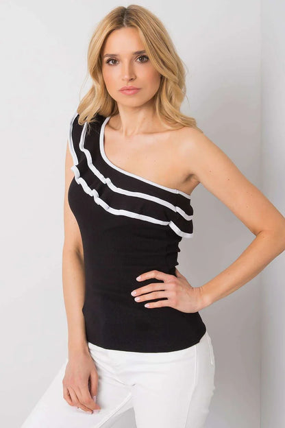 Women Ruffle Top – One-Shoulder Ruffle Top -Guocali