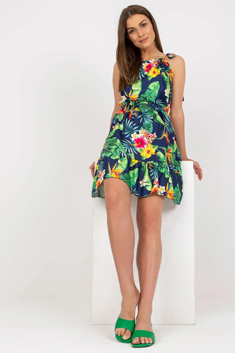 Women's Above Knee Day Dress – Regular Fit With Sleeveless