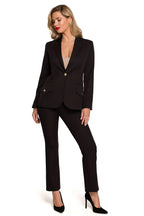 Women's Blazer - Stretchable - 1-Button - Black -Guocali