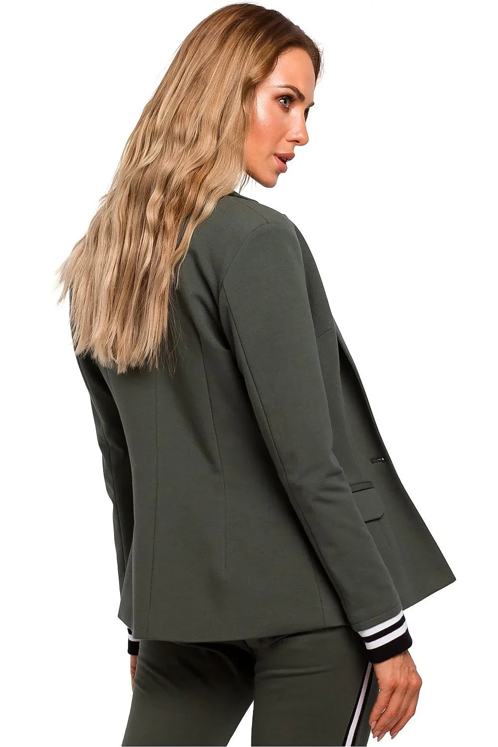 Women's Blazer - Stretchable - 1-Button - Green -Guocali