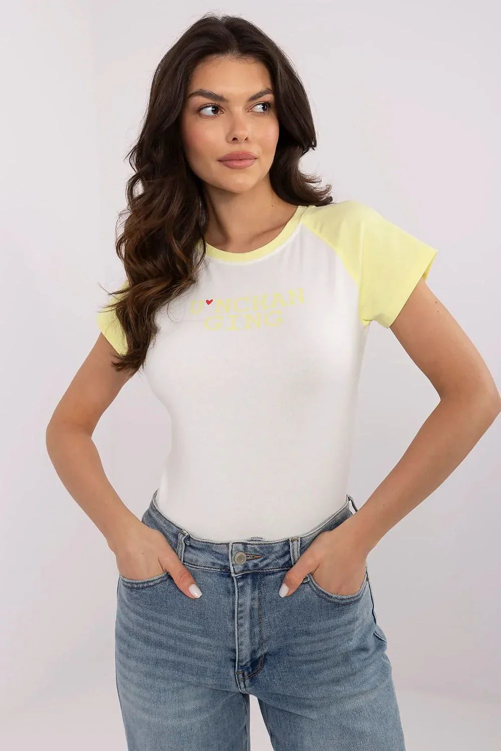 Women’S Crew-Neck Short-Sleeves T-Shirt – Stretchable, Yellow