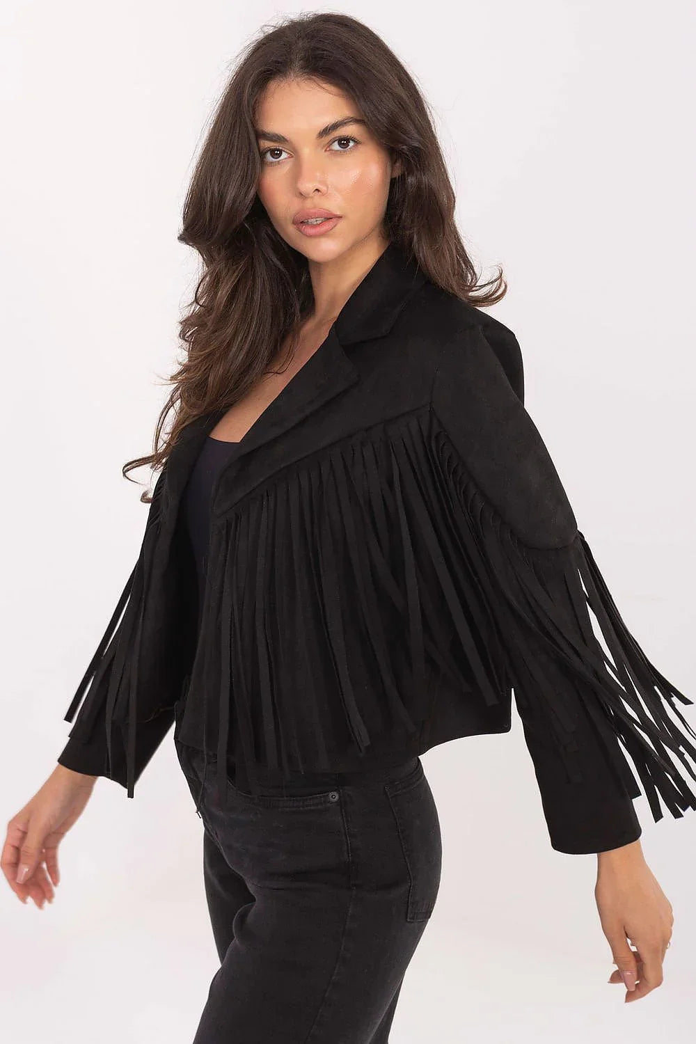Women's Cropped Jacket - Lightweight Boho - Red
