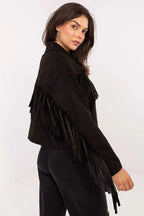 Women's Cropped Jacket - Lightweight Chic - Brown