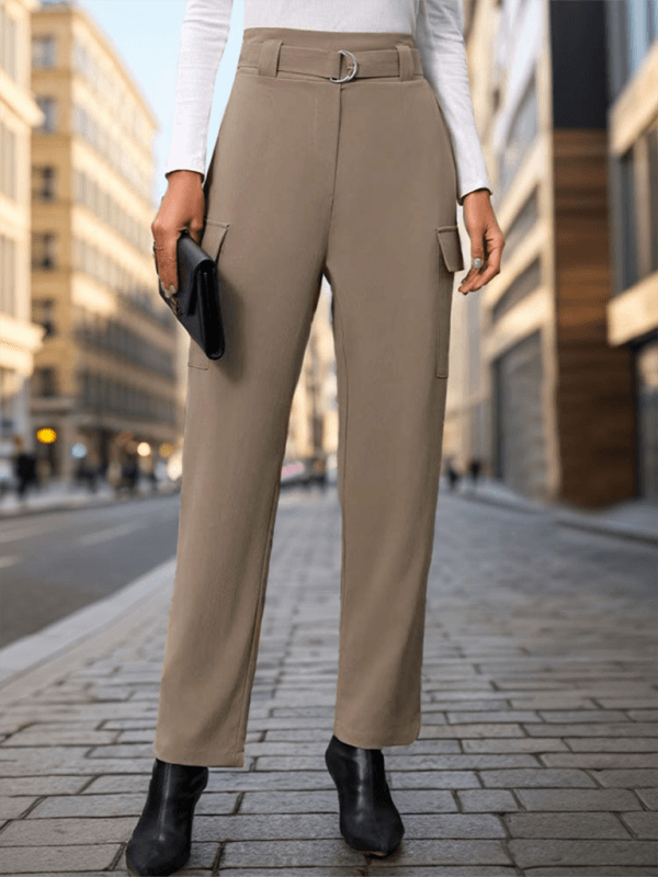 Elegant Women Trousers – High-Rise Relaxed Fit