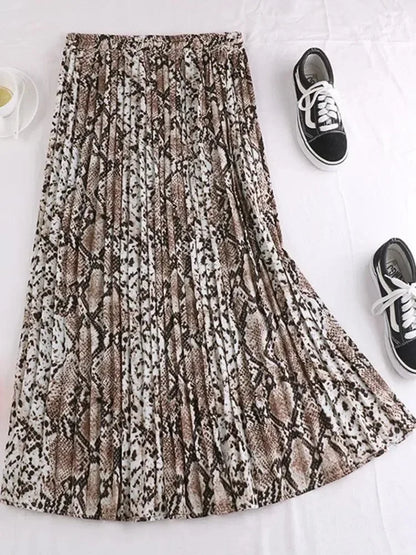 Women's Leopard Print Skirt - Bohemian Elegant Casual -Guocali