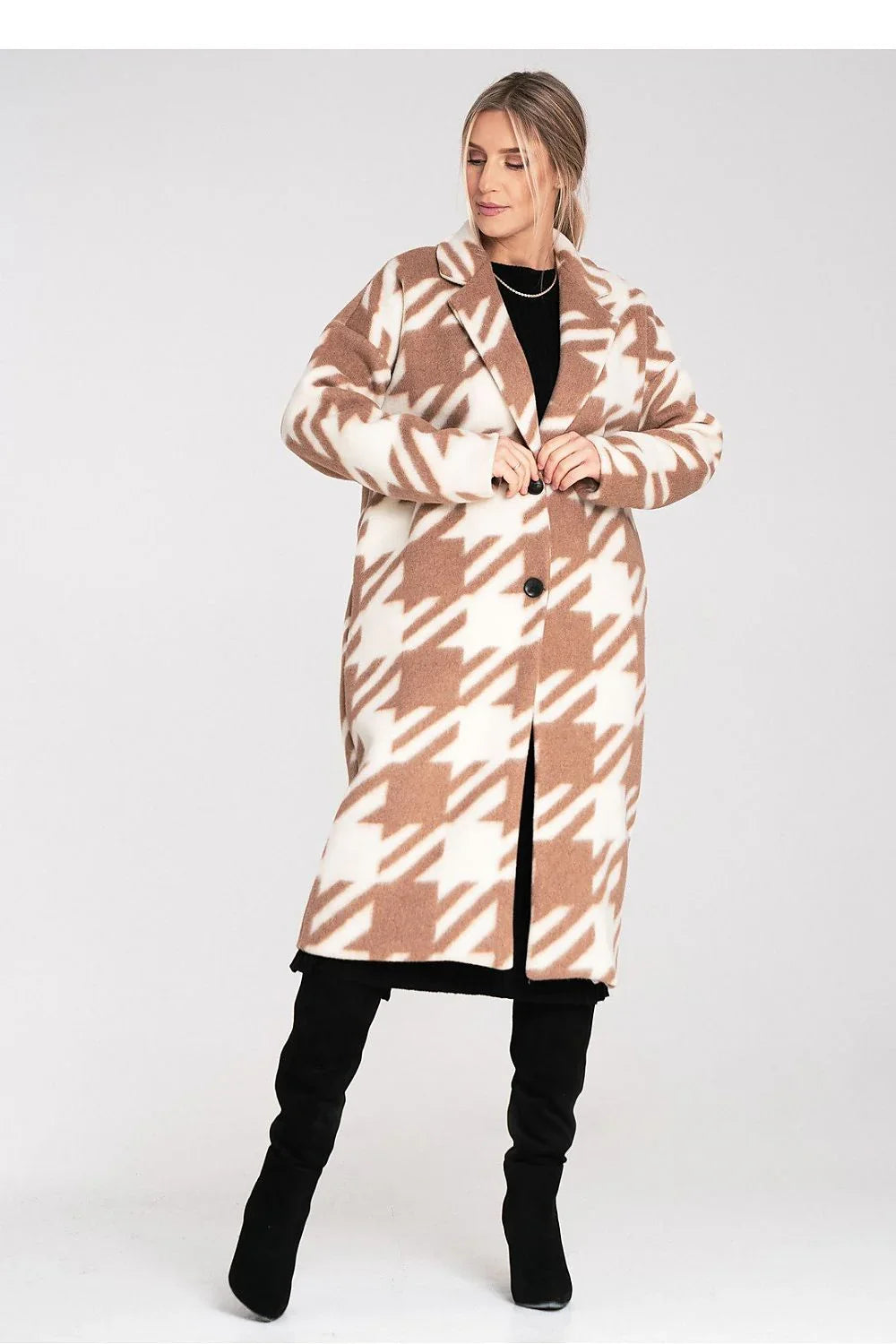 Women's Overcoat - With Pockets Chic, White