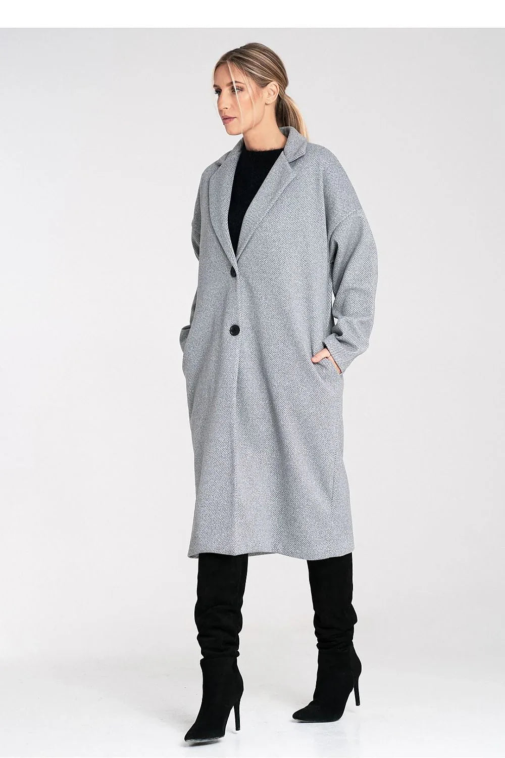 Women's Overcoat - With Pockets Minimalist, Chic