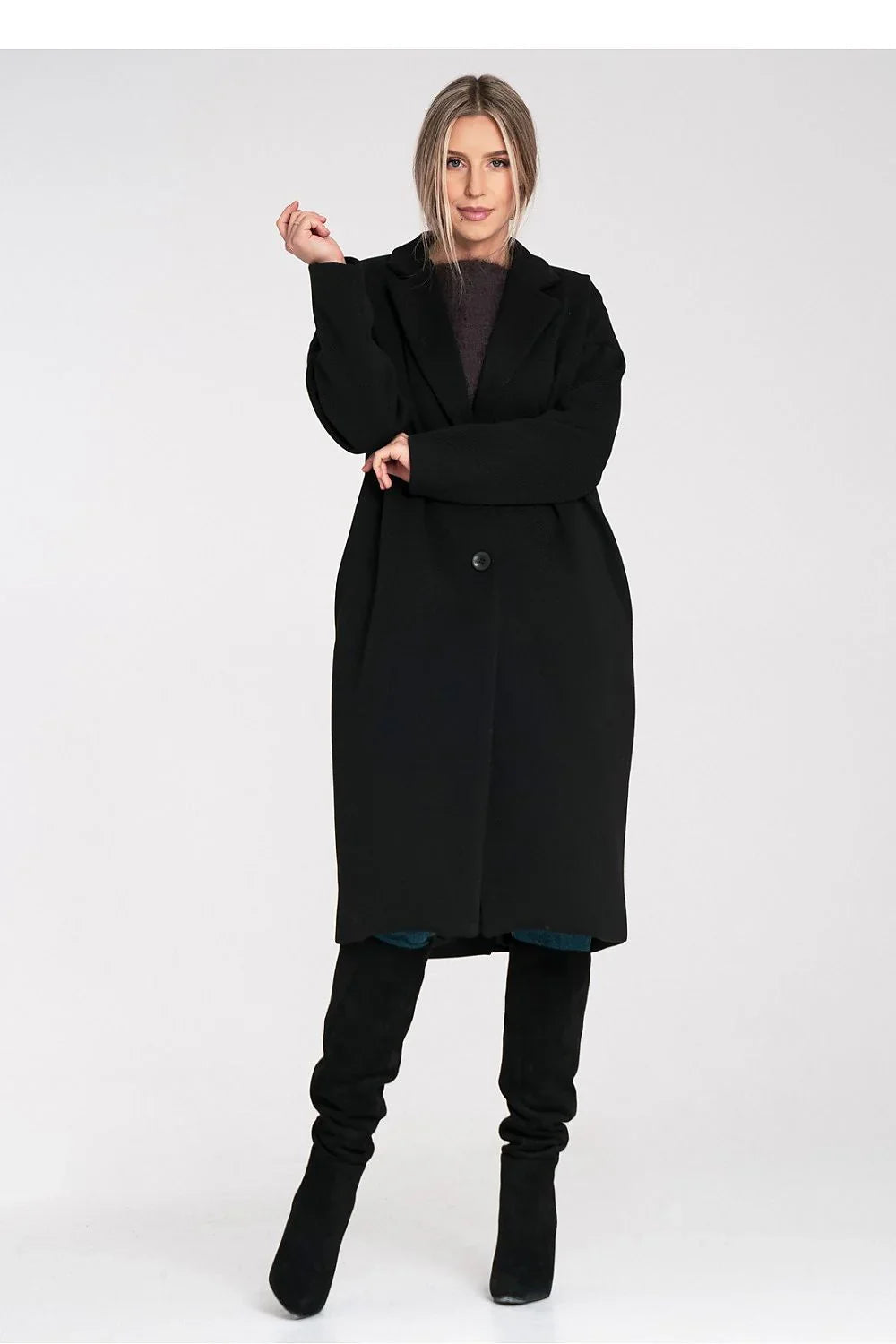 Women's Overcoat - With Pockets Minimalist, Chic