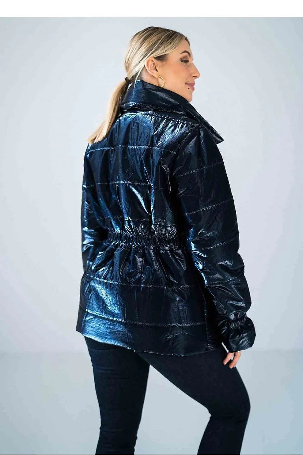 Women's Quilted Jacket, Puffer Jacket - Insulated Chic, Casual - Green