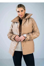 Women's Quilted Jacket, Puffer Jacket - Insulated Chic, Casual - Green