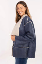 Women's Wrap Coat - Lightweight Chic - Black