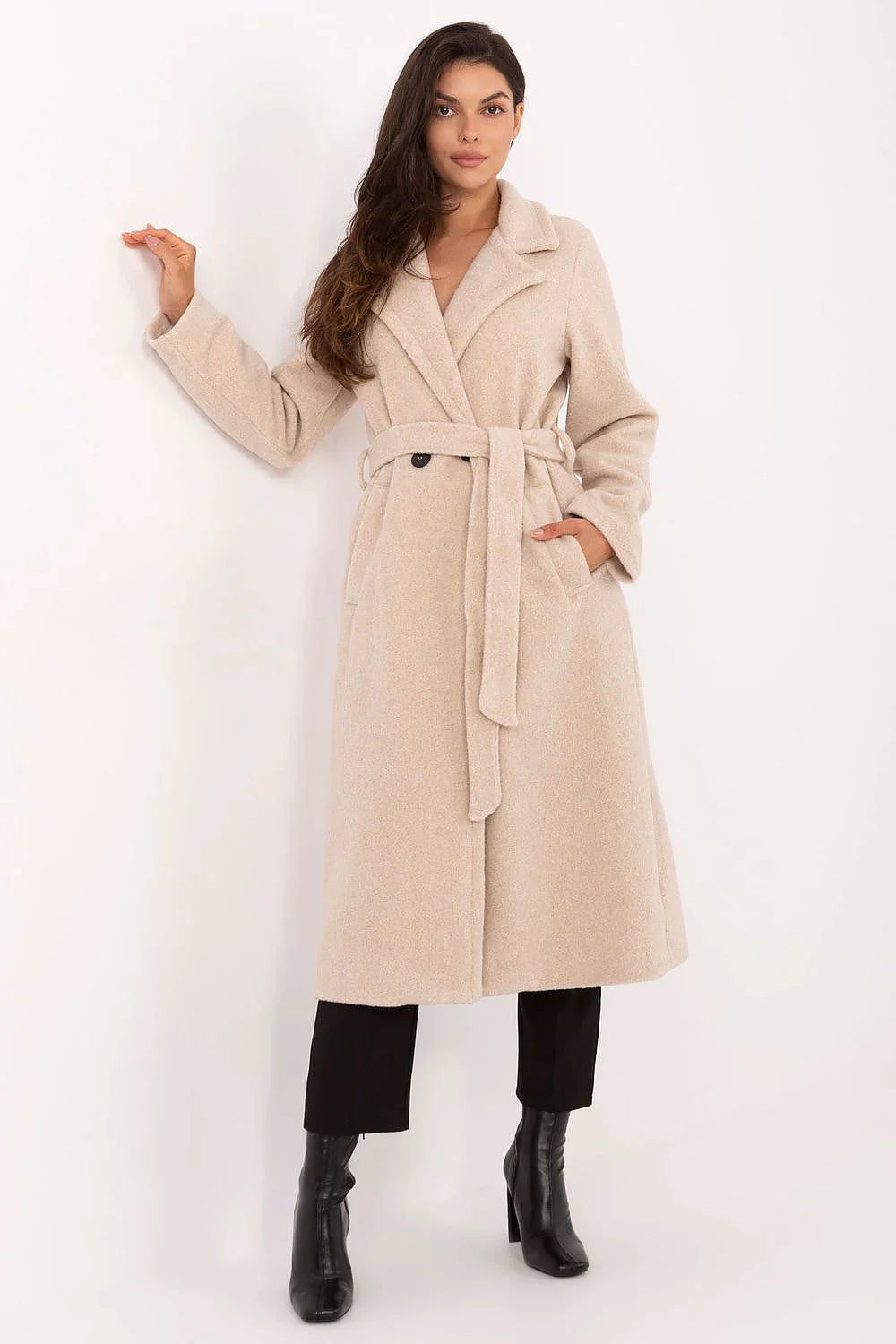 Women's Wrap Coat - Lightweight Chic, Elegant