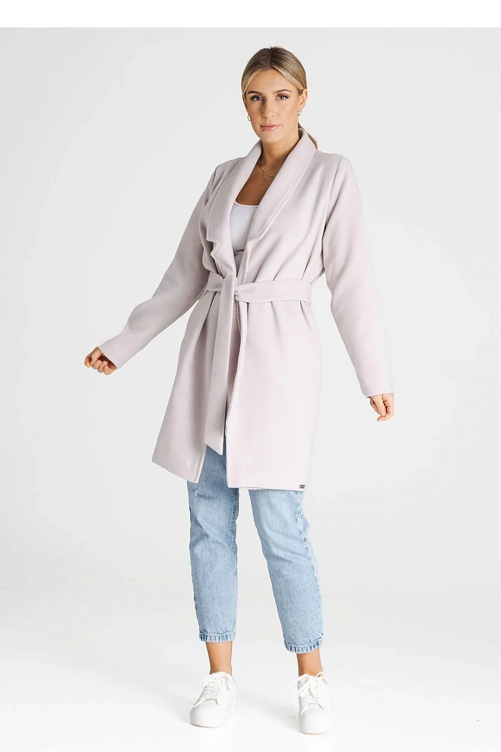 Women's Wrap Coat - With Pockets Minimalist