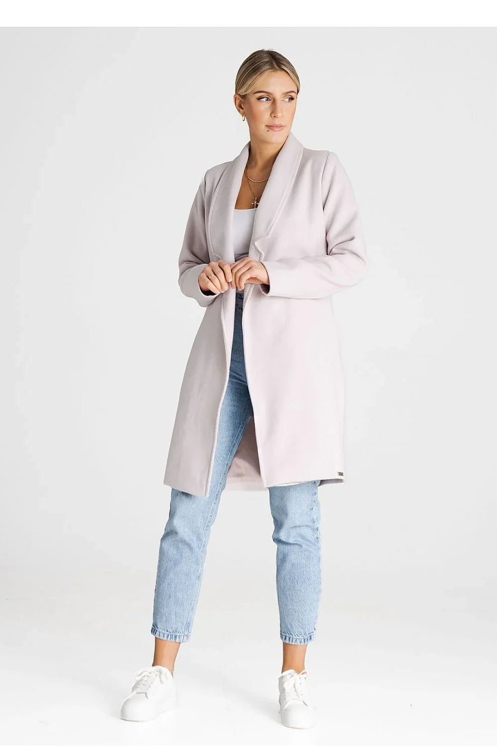 Women's Wrap Coat - With Pockets Minimalist