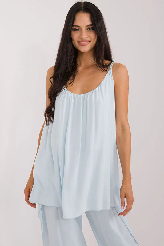 Women Sleeveless Top – Round-Neck Top -Guocali