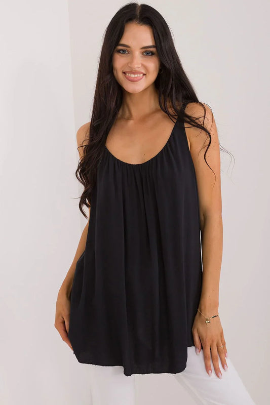 Women Sleeveless Top – Round-Neck Top -Guocali
