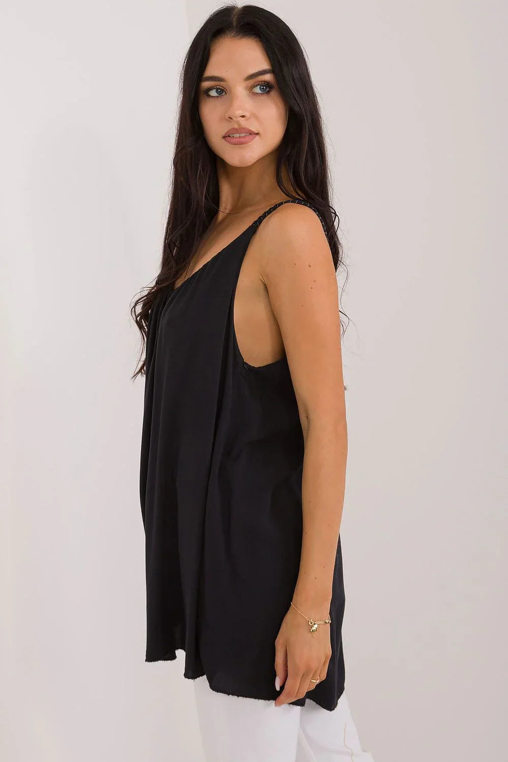 Women Sleeveless Top – Round-Neck Top -Guocali