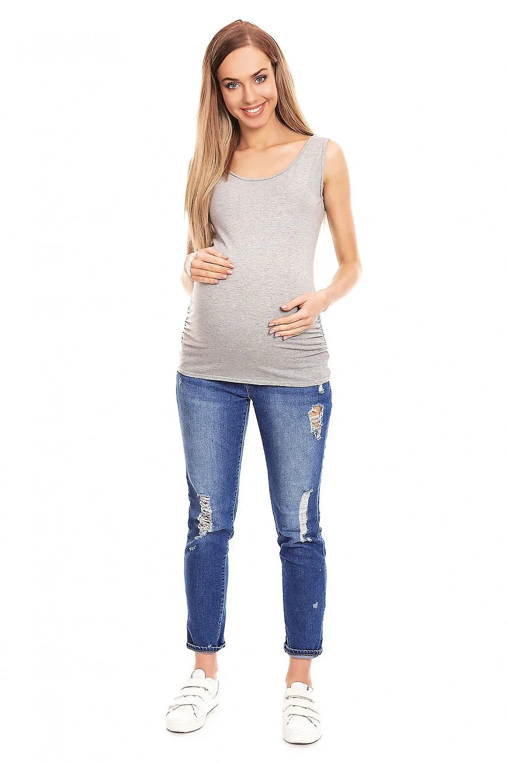 Women Sleeveless Top – Scoop-Neck Sleeveless Top -Guocali