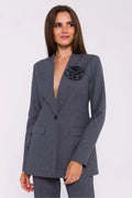 Women Suit Jacket - Stretchable - 1-Button Blazer