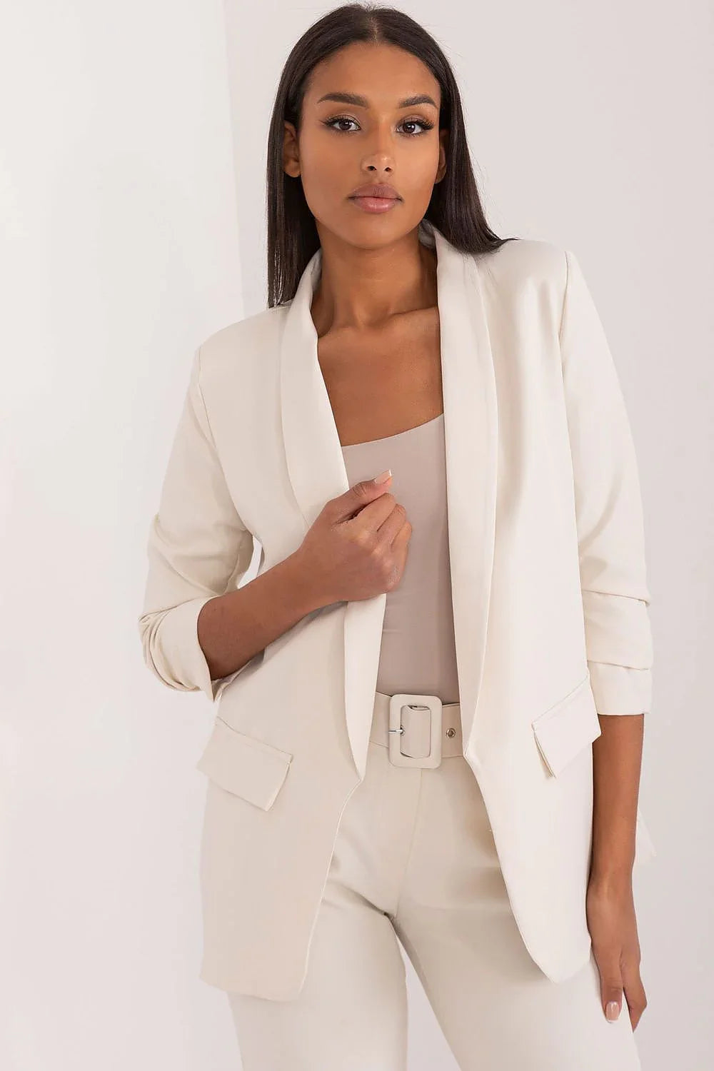 Women Suit Jacket - Wrinkle-Resistant - 1-Button Blazer