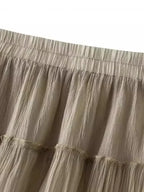 Women Tiered Skirt A-Line - High Waist Midi Women Skirt