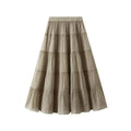 Women Tiered Skirt A-Line - High Waist Midi Women Skirt