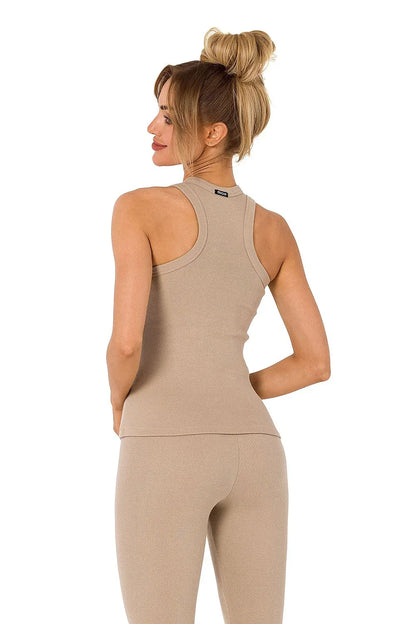 Women Undershirt Vest Singlet - Sleeveless Beige -Guocali