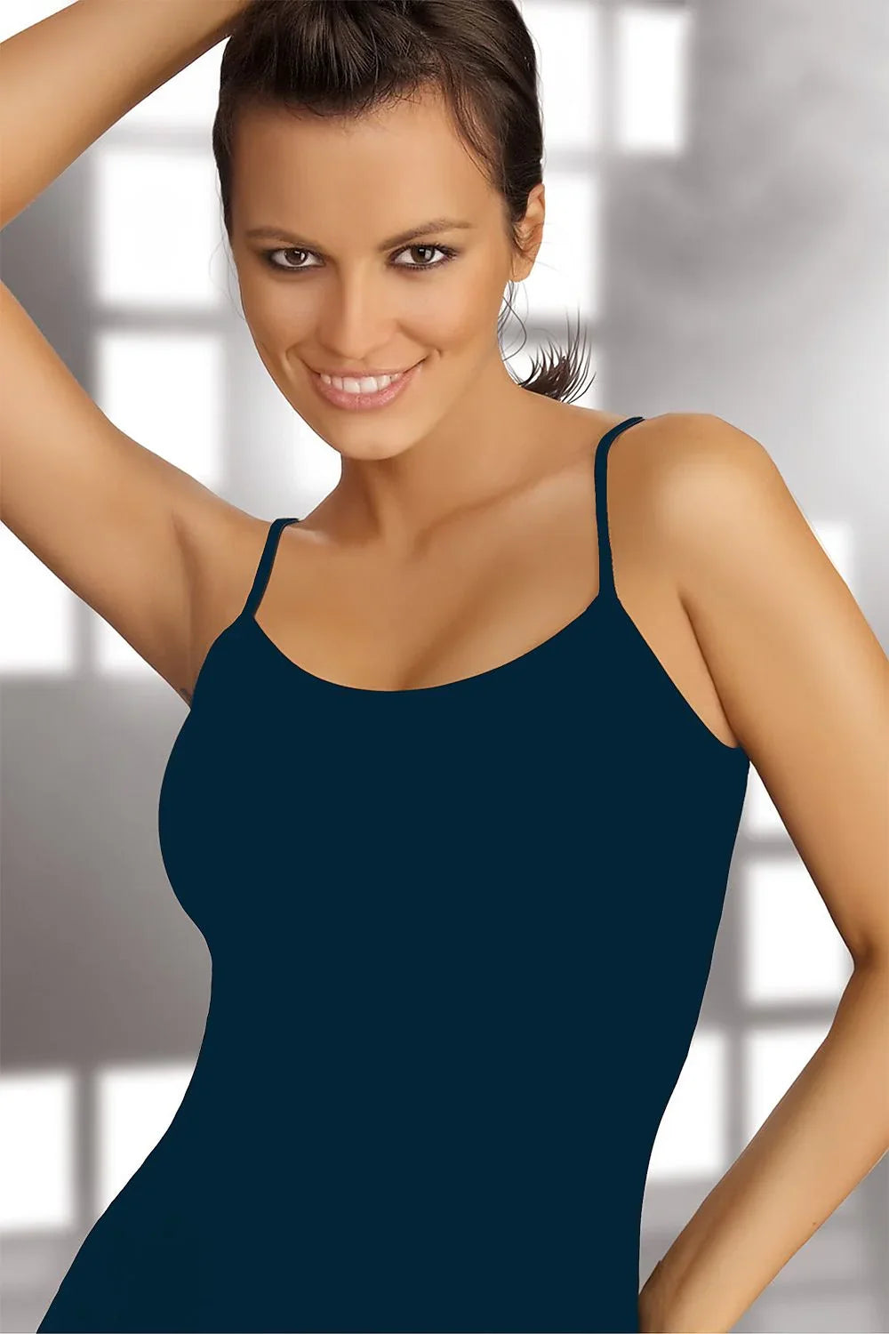 Women Undershirt Vest Singlet - Spaghetti-Strap Blue -Guocali