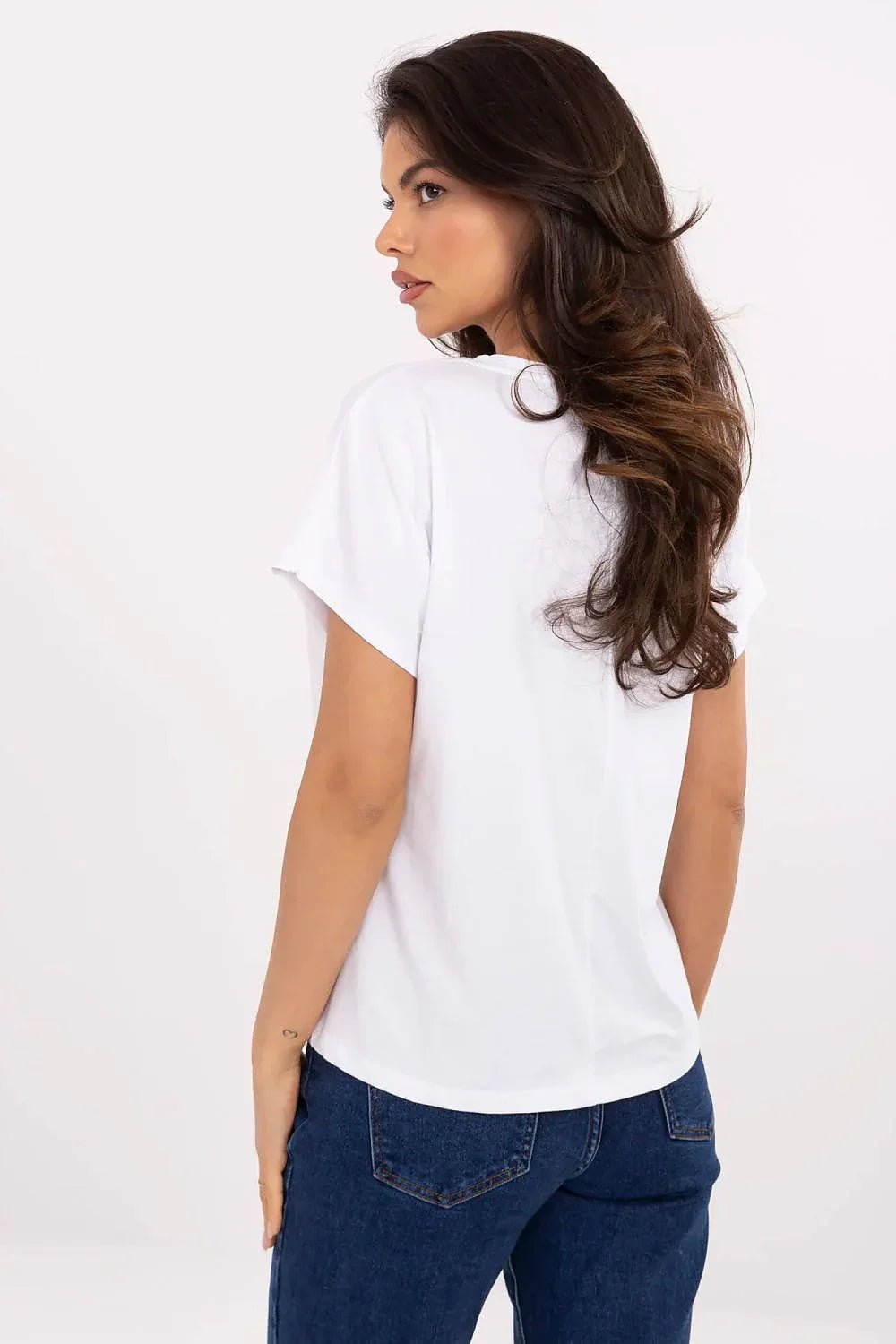 Women V-Neck Short-Sleeves T-Shirt – Breathable - White, Red -Guocali