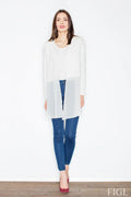 Women's Blazer - Open-Front Solid Wool - Regular Fit Thigh-Length - White – Blazer | GUOCALI