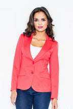 Women's Blazer - Single-Breasted Solid - Slim Fit Hip-Length - Red – Blazer | GUOCALI