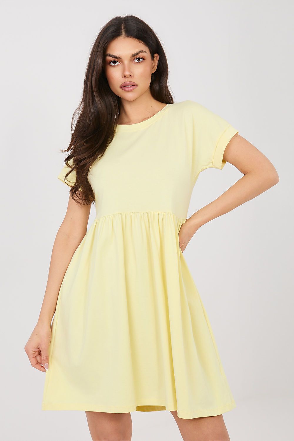 Women’s Green Knee-Length Short Sleeve Casual Dress - Guocali