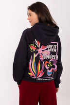 Women's Hoodie Back Print Drawstring Hood Side Pockets – Hoodie | GUOCALI – view 3